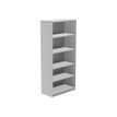8427951996060-rocada STORE - Bibliothèque - 4 étagères - mélamine - gris, aluminium-Left-angle-0
