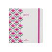 3664447180977-Oberthur Anahita - Agenda - 2025 - semainier - carré - 165 x 165 mm - 128 pages -  blanc - rétro-Front-0