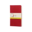 9788862931038-Moleskine Cahier - Journal - reliure cousue - large - 130 x 210 mm - papier ivoire - uni - couverture rouge can-Right-angle-0