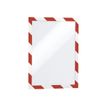 4005546406596-Durable Duraframe Magnetic Security - Cadre d'affichage magnétique bicolore - A4 - rouge/bla-Left-angle-2