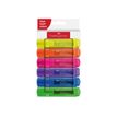 4005402546466-Faber-Castell Superfluorescent - Pack de 6 surligneurs - couleurs néon assorties - encre à l'eau-Front-0