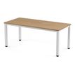 8427951006417-Rocada Executive - Table - rectangulaire - chêne - blanc base-Right-angle-0