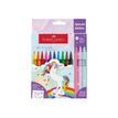 Faber-Castell Special Edition Licorne - 13 Crayons-feutres - couleurs assorties - encre à l'eau