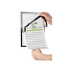 4005546407043-Durable Duraframe Note - Cadre d'affichage adhésif - A4 - argent - avec porte-stylo-Left-angle-3