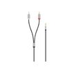 3303170086155-T'nB Music - Câble audio - mini-phone stereo 3.5 mm mâle pour RCA x 2 mâle - 1.2 m - noir-Front-0