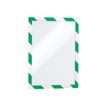 4005546406589-Durable Duraframe Magnetic Security - Cadre d'affichage magnétique bicolore - A4 - vert/blan-Left-angle-1