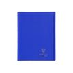 Clairefontaine Koverbook - Notitieboek - geniet - 240 x 320 mm - 14 vellen / 48 pagina's - van ruiten voorzien - transparant, marineblauw - polypropyleen (PP)