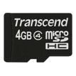 Transcend - Carte mémoire MicroSD - 4 Go - Class 4