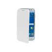 Muvit Mip Crystal Folio - Flip cover voor mobiele telefoon - wit - voor Samsung Galaxy Grand Plus