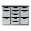Exacompta Office Store-Box Multi - Module de classement 11 tiroirs - gris clair