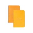 RHODIA Rhodiarama - 2 Carnets souples 7 x 10,5 cm - 64 pages - ligné - orange et jonquille
