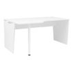 Bureau compact 90° à gauche YES ! - 160 cm - Pieds panneaux fixes - Blanc