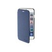Muvit Easy Folio - Flip cover voor mobiele telefoon - denimblauw - voor Apple iPhone 6 Plus
