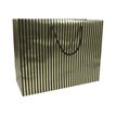 Clairefontaine Premium Max & Moi - geschenktasje - 32 cm x 13 cm x 24.5 cm - stripes - zwart, goud