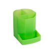 9002493098671-Exacompta Mini-Octo - Pot à crayons vert pomme translucide-Angle gauche-1