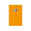 Oxford Bloc Orange A4+ - Bloknote - geniet - 80 vellen / 160 pagina's - extra wit papier - van ruiten voorzien - oranje hoes