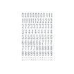 Maildor Glitty - Decoratiesticker - alphabet / numbers - 2 vellen - zilver (pak van 228)