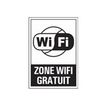 Pickup - Plaque de signalisation - 230 x 330 mm - zone Wi-Fi gratuite