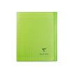 Clairefontaine Koverbook A5+ - Notitieboek - geniet - 170 x 220 mm - 48 vellen / 96 pagina's - Seyès - transparant, groen - polypropyleen (PP)