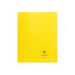 Clairefontaine Koverbook - Notitieboek - geniet - 240 x 320 mm - 24 vellen / 48 pagina's - Seyès - geel - polypropyleen (PP)