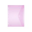 FolderSys - documentportefeuille - A4 - voor 20 vellen - rood, transparant