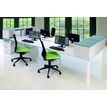 0404000122265-Bureau Bench IRIS - L140 cm - Plan suivant - Pieds blanc - plateau imitation Erable--1