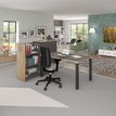 3253310163843-Bureau droit EXPRIM - L160 cm - Plateau imitation Hêtre - Pieds carbonne--1
