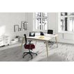 2012349512630-Bureau Bench LEONARDO - L180 x H74 x P168 - Pieds bois - Blanc chants chêne--1