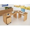 7331920000270-Bureau droit Trend - L160 - Pieds panneaux - plateau imitation chêne--1