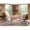 3483600784698-Bureau compact à droite JAZZ+ - L160 cm - Pieds métal - Hêtre--1