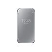 Samsung Clear View Cover EF-ZG920B - Protection à rabat pour GALAXY S6 - argenté