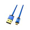 XtremeMac Premium - USB-kabel - micro-USB type B (M) naar USB (M) - 1.2 m - omkeerbare A connector, omkeerbare micro B connector - blauw