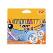 BIC KiDS Plastidecor - 12 craies de coloriages - cire - assortiment de couleurs vives