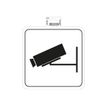 Exacompta teken - videobewaking - 200 x 200 mm - polyvinyl chloride (PVC) / vinyl - wit