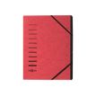 Pagna Office - Ordnermap - 7 compartimenten - 7 onderdelen - 5 mm - A4 - met tabbladen - rood