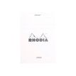 RHODIA N°12 - Notitieblok - geniet - 85 x 120 mm - 80 vellen / 160 pagina's - wit papier - van ruiten voorzien - harde kaft - witte hoes - karton