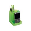 9002493098671-Exacompta Mini-Octo - Pot à crayons vert pomme translucide-Angle gauche-2