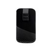 Muvit Pocket Slim L - Etui voor mobiele telefoon - zwart, netpatroon