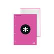 Antartik - Blocknotes - A4 - 100 vellen / 200 pagina's - van ruiten voorzien - 4 gaten - fluorescent pink
