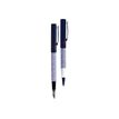 Vuarnet Aspen Stripes - Parure de stylo à bille et stylo plume - bleu et blanc