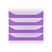 Exacompta Chromaline BigBox - Module de classement 4 tiroirs - violet transparent