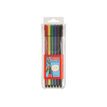 STABILO Pen 68 - pen met vezelpunt - zwart, groen, geel, bruin, ultramarijn, karmozijn (pak van 6)