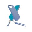 JAYM POP - coque de protection avec tour de cou pour iPhone 14 - bleu gris