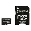 Transcend - Flashgeheugenkaart (Adapter voor microSDHC naar SD inbegrepen) - 16 GB - Class 10 - microSDHC