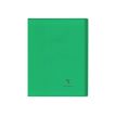 Clairefontaine Koverbook A4+ - Notitieboek - geniet - 240 x 320 mm - 48 vellen / 96 pagina's - Seyès - transparant, groen - polypropyleen (PP)