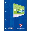 Clairefontaine - Bloc de cours - A4 - 300 pages - grands carreaux (Seyes) - perforé