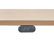 3253310160019-Bureau LEVEL - Bureau éléctrique - L140 - pied blanc - plateau Imitation Chêne clair--2