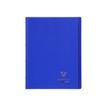 Clairefontaine Koverbook - Notitieboek - geniet - 240 x 320 mm - 48 vellen / 96 pagina's - van ruiten voorzien - transparant, marineblauw - polypropyleen (PP)