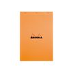 RHODIA N°18 - Notitieblok - geniet - A4 - 80 vellen / 160 pagina's - van ruiten voorzien - oranje