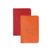 RHODIA Rhodiarama - 2 Carnets souples 7 x 10,5 cm - 64 pages - ligné - coquelicot et tangerine